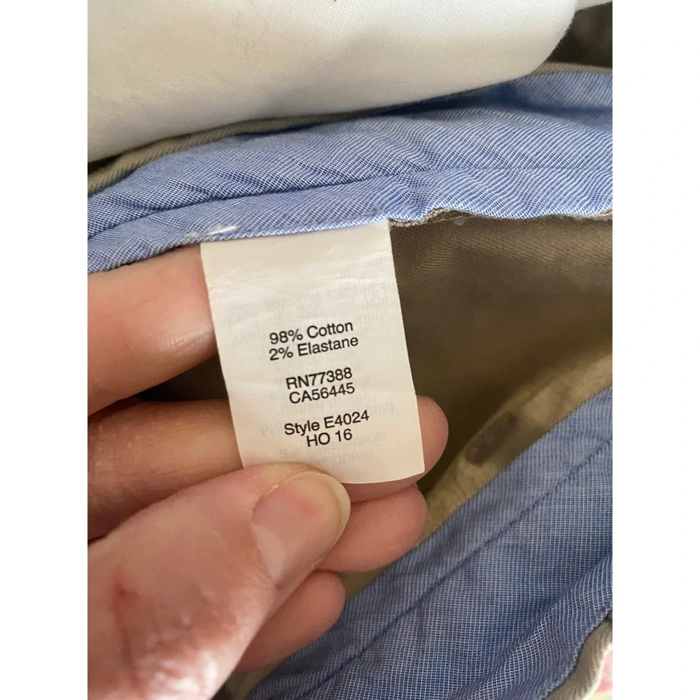 J‎ Crew Flex slim-fit Driggs khaki pant Cotton Blend Men Size 31x32 Flat Front